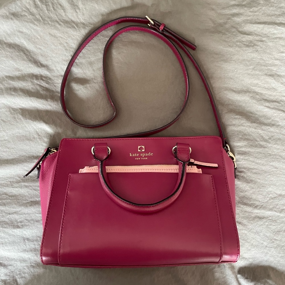 Maroon Kate Spade Leather Crossbody
